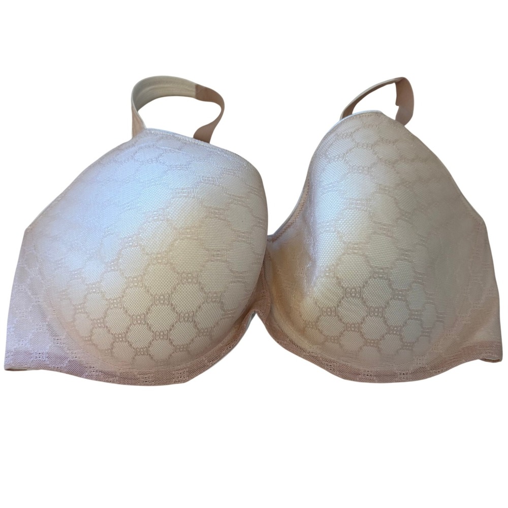 Soma Stunning Support Geo Lace Balconette Bra 42DDD‎ Nude Beige